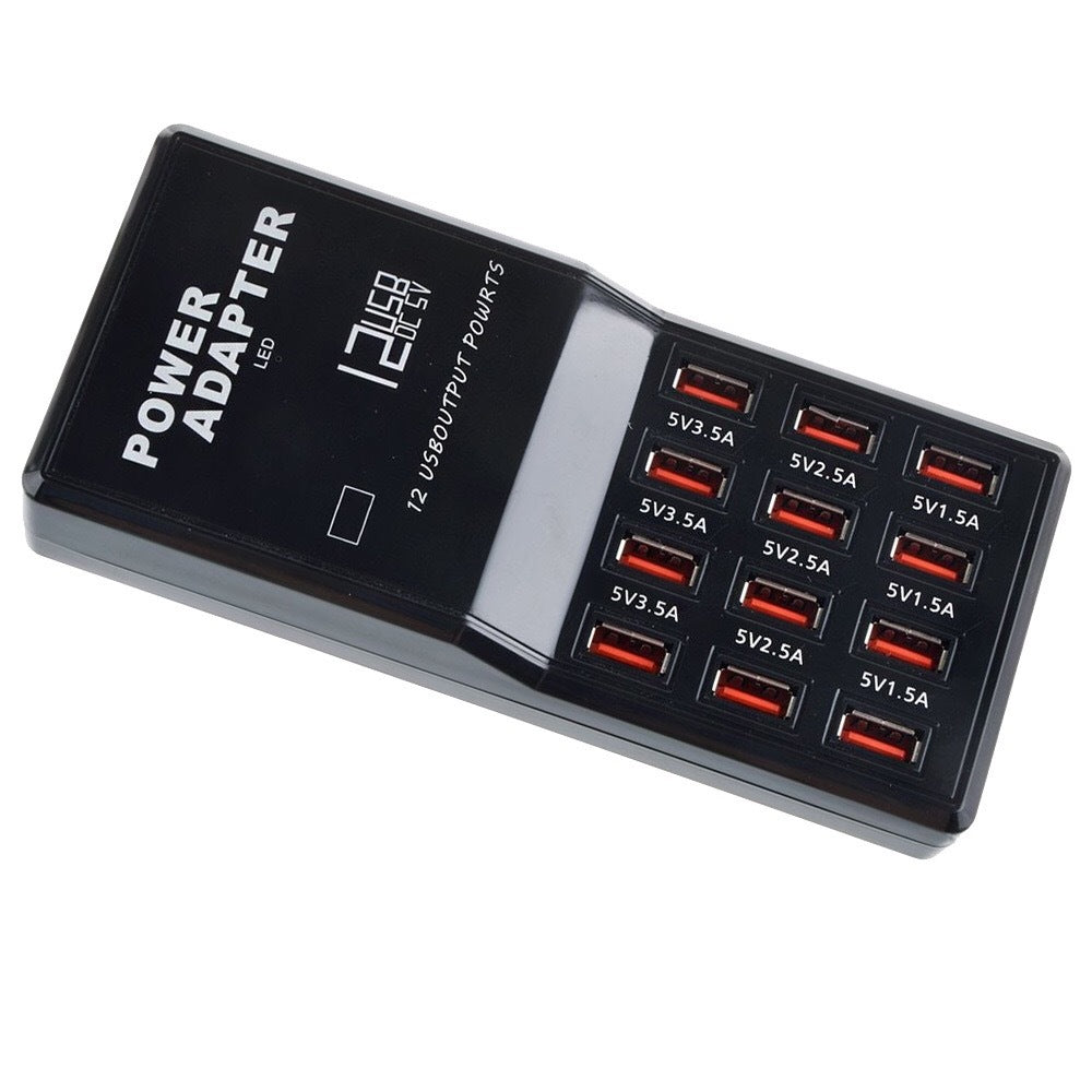 12-Port USB Charging Station - Charge All Your Devices from One Hub