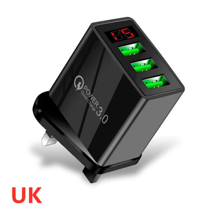 Quick Charge USB Wall Charger with LED Indicator - Universal Fast Charging