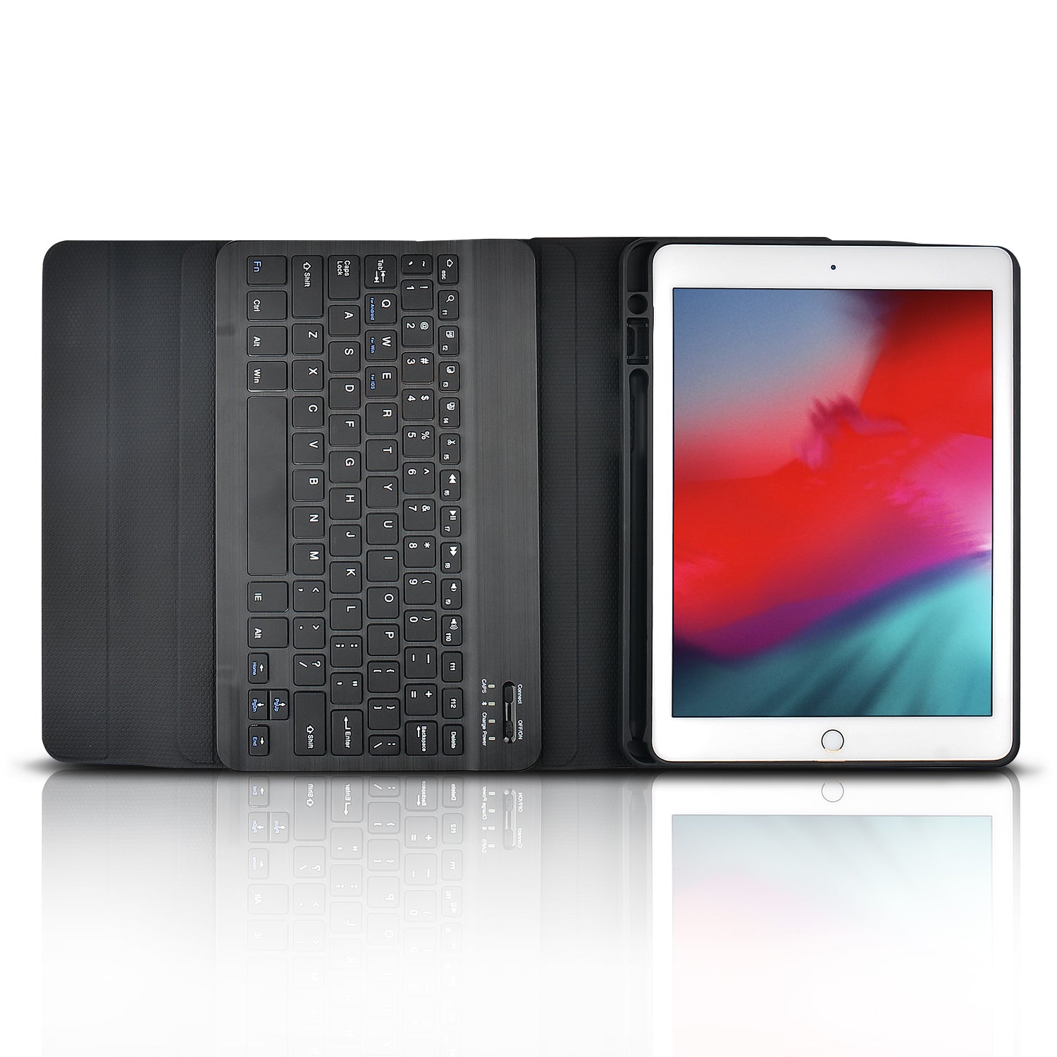 iPad Pro 12.9" Bluetooth Keyboard Case - Detachable Keyboard, PU Leather, 120-Day Standby