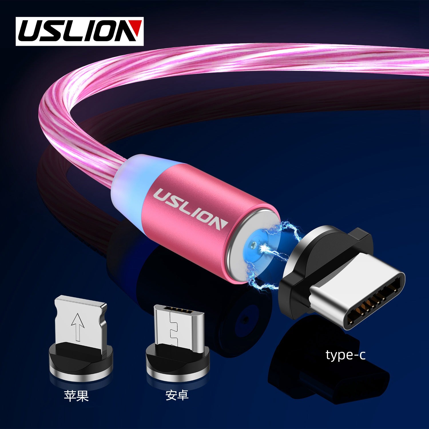 compatible-with-apple-led-magnetic-usb-phone-cable-micro-type-c-charger-fast-charging-magnet-charge-cord