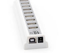 10-Port USB 2.0 Hub with AC Power Adapter - Powered Expansion Station