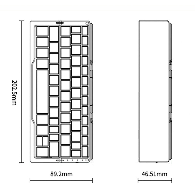 2-Fold Bluetooth Keyboard with Touchpad & Hidden Stand - Smart TV, Tablet & HTPC