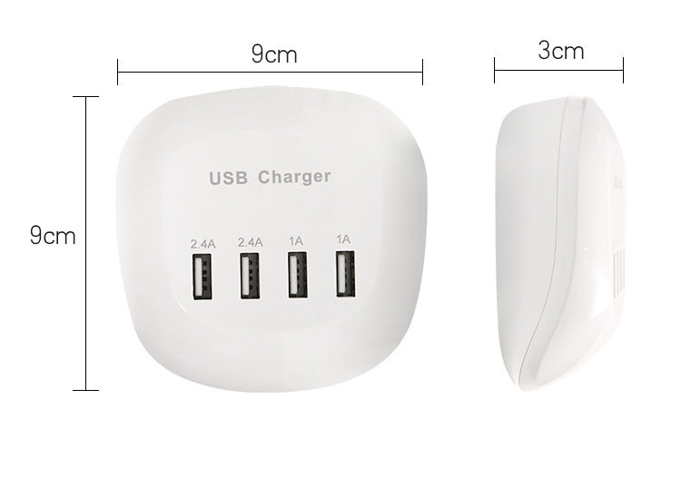 Multi-Port USB Wall Charger - 2.4A Fast Charging for Phones & Tablets