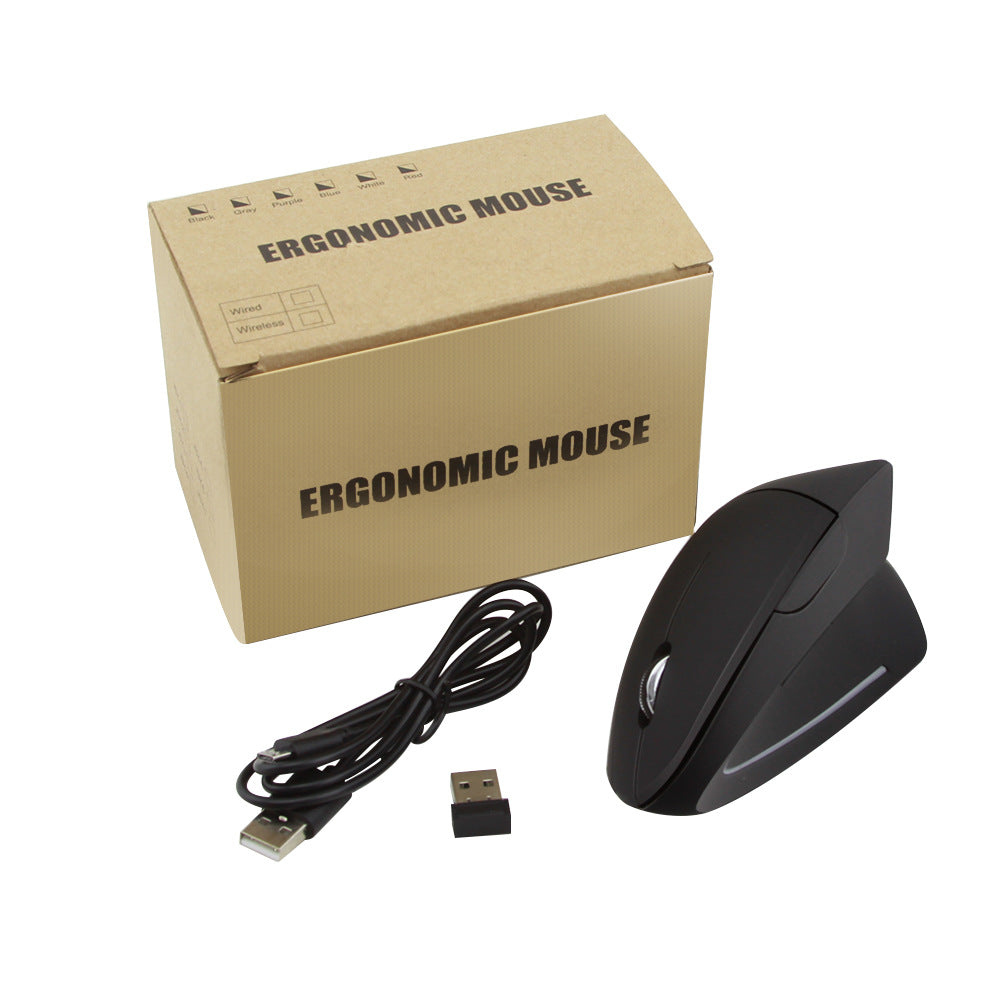 Vertical Ergonomic Mouse - Wired, Wireless Rechargeable & Battery Options