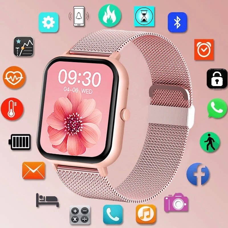 ZL54C Smart Watch – AMOLED, AI Voice, Bluetooth Calling & 7–14 Day Battery – Pink
