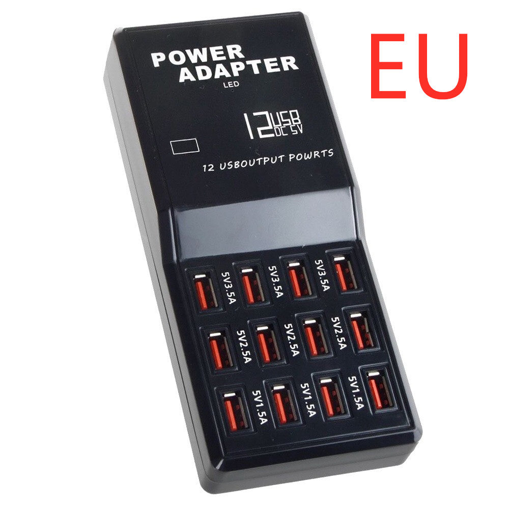 12-Port USB Charging Station - Charge All Your Devices from One Hub