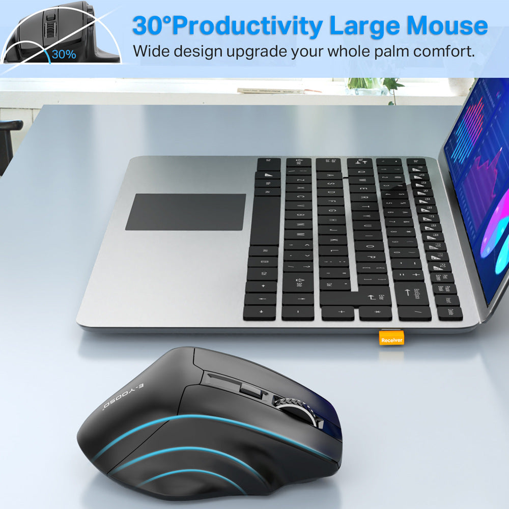 X-31 Wireless Optical Mouse - Full-Size, USB Receiver, AA Battery | Black