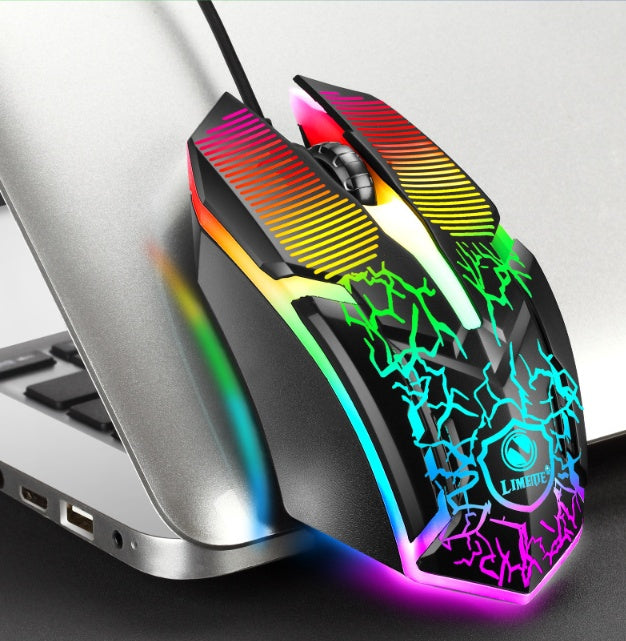 Wired Backlit Keyboard & Mouse Combo - USB Desktop Set