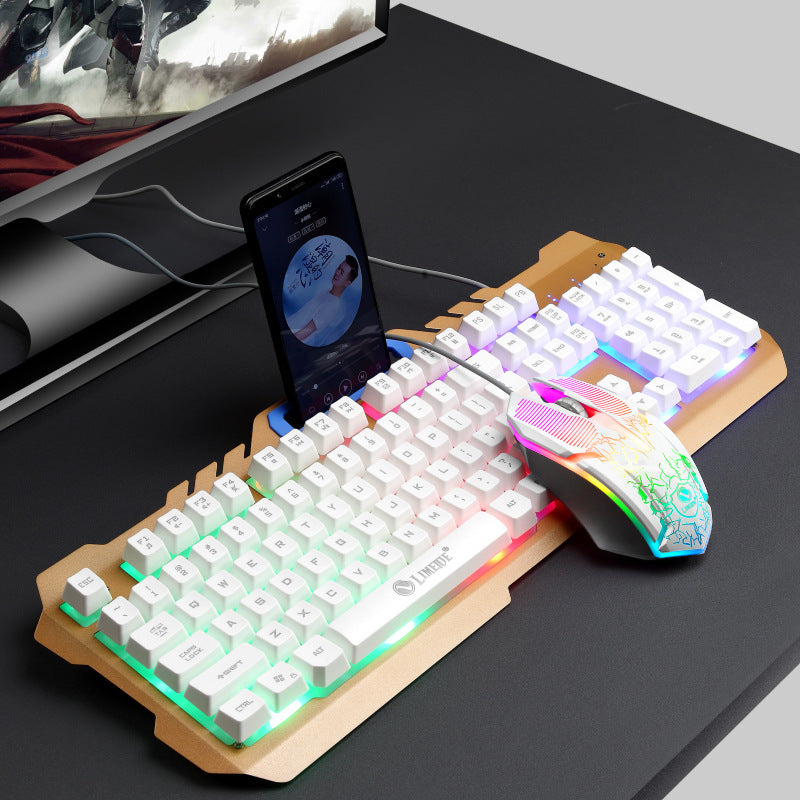 Wired Backlit Keyboard & Mouse Combo - USB Desktop Set
