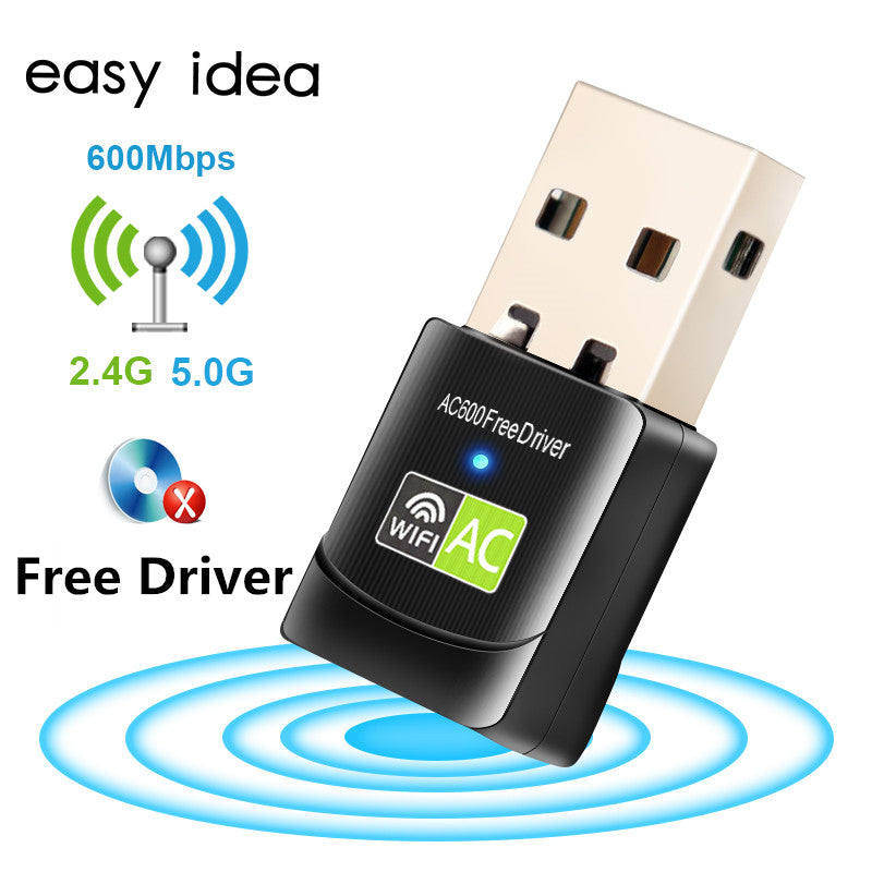 600Mbps USB WiFi Adapter - Add Wireless to Desktop PCs & Laptops