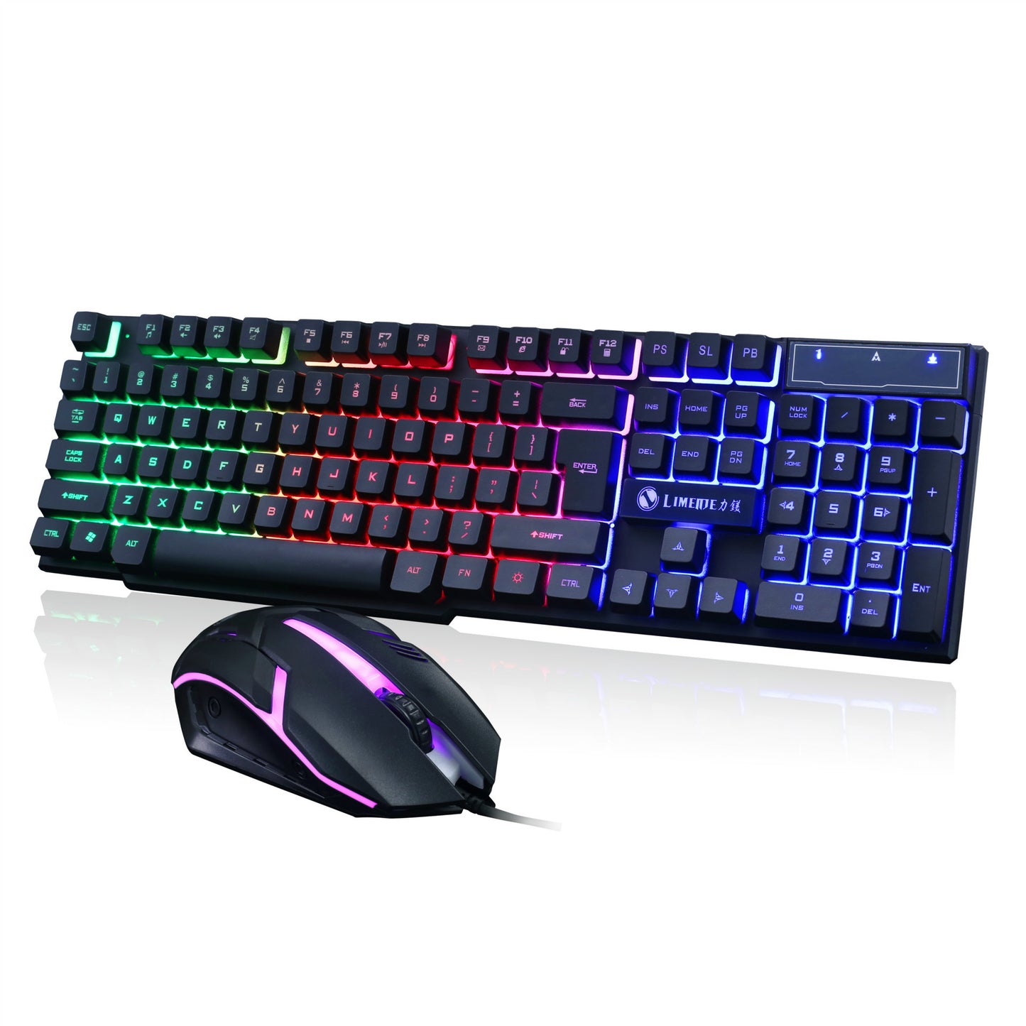 GTX300 Wired Backlit Gaming Keyboard - 104 Keys, USB | Black, Black & White, Black & Orange, White
