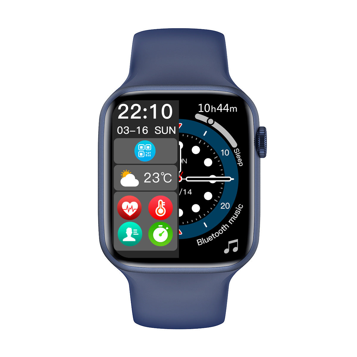 Bluetooth Smart Watch – Calling, Split Screen & Password Protection – Blue