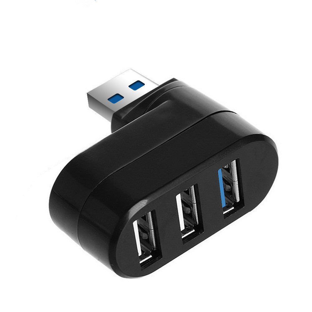 3-Port USB 3.0 Rotary Hub - 5Gbps High-Speed with Current Protection