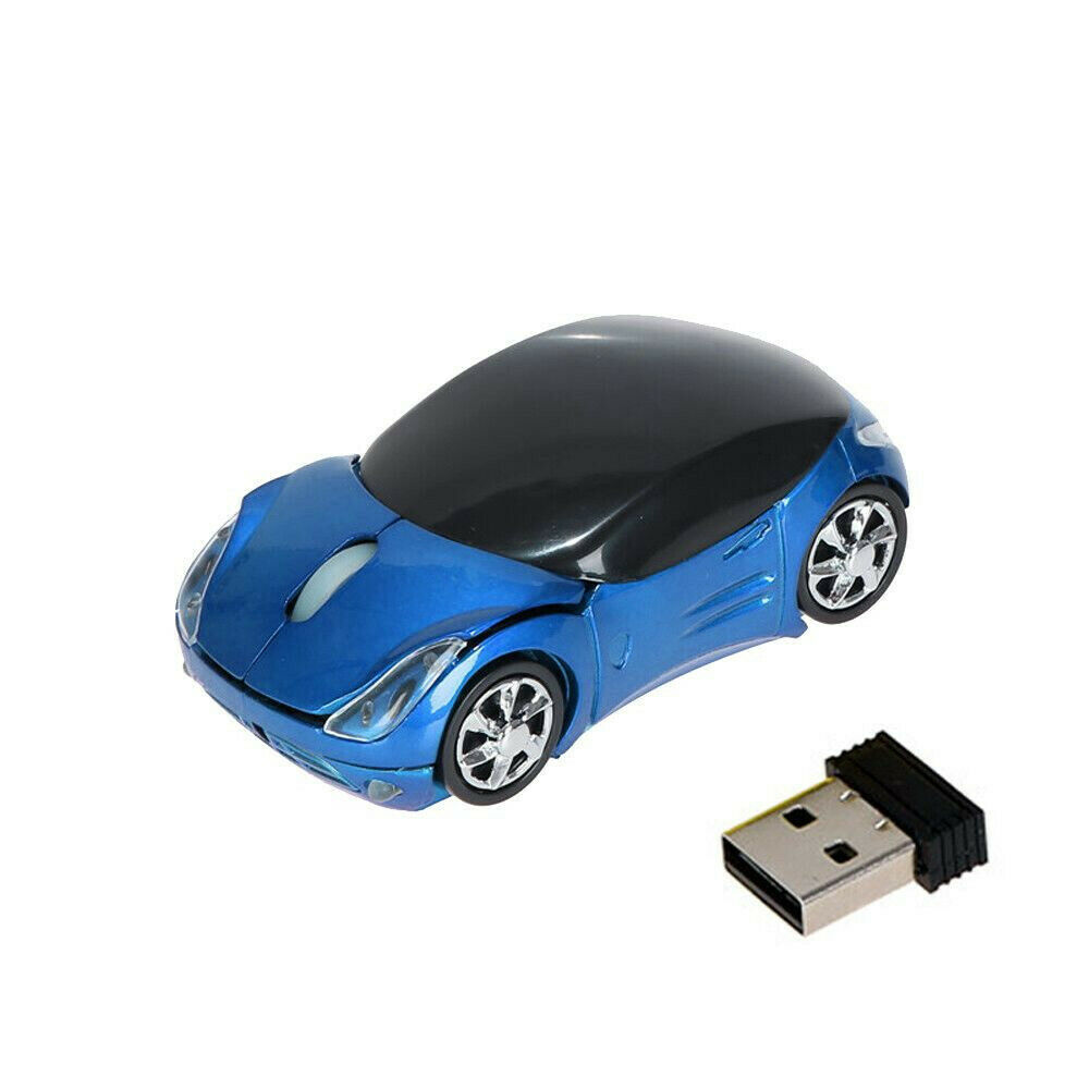 Mini Sports Car-Inspired Wireless Mouse - 1200 DPI, Four-Way Scroll, 2.4GHz | 6 Colours