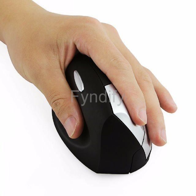Left-Handed Wireless Vertical Ergonomic Mouse | Blue & White Porcelain Edition