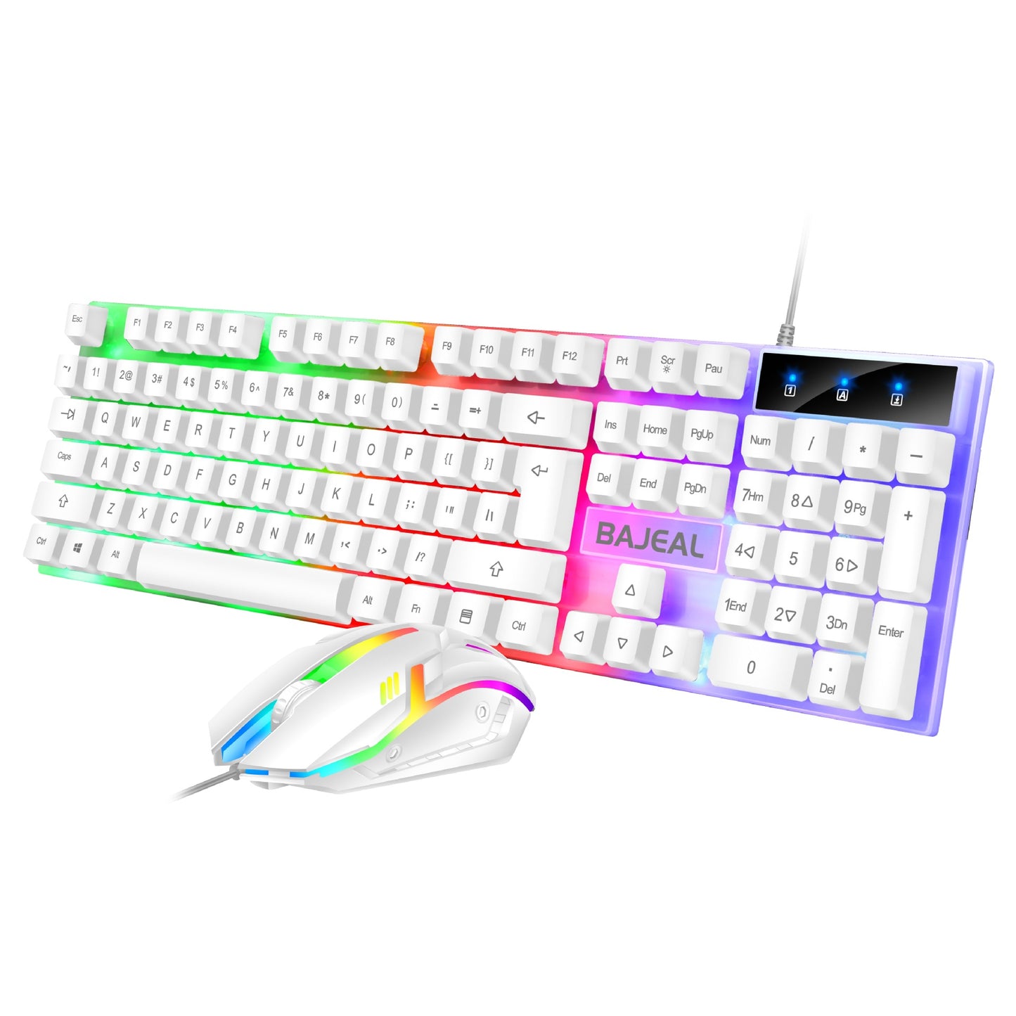 Bajeal T350 Backlit Wired Keyboard - Mechanical Feel USB Gaming & Office Keyboard