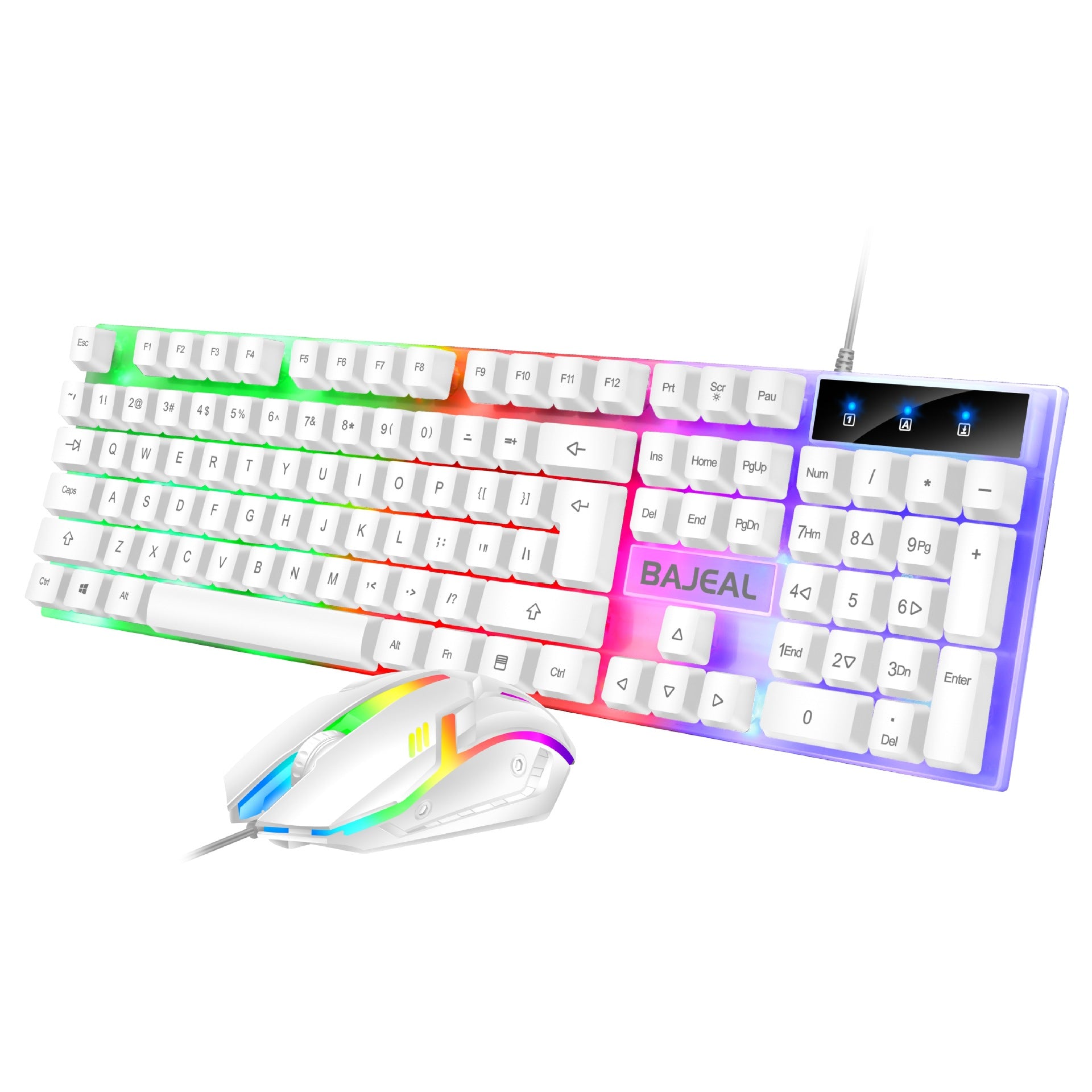 Bajeal T350 Backlit Wired Keyboard - Mechanical Feel USB Gaming & Office Keyboard
