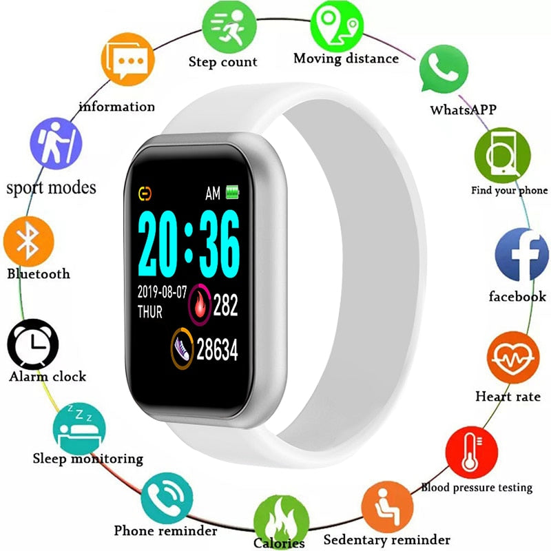 Y68 FitPro Smart Bracelet – 1.44" Bluetooth Sports Watch with Sleep & Health Tracking – Black