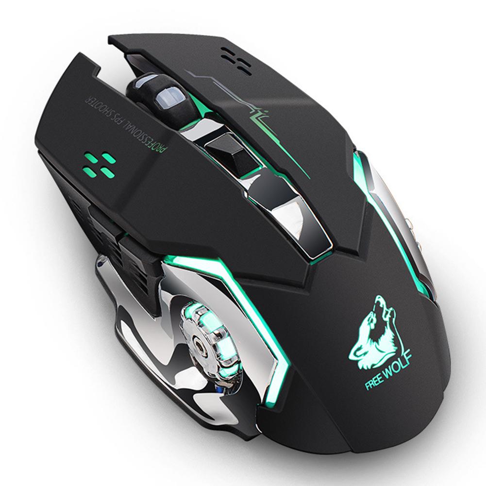 X8 Wireless Rechargeable Gaming Mouse - 1800 DPI, 7-Colour RGB, 600mAh, 6 Buttons | Black, White & More