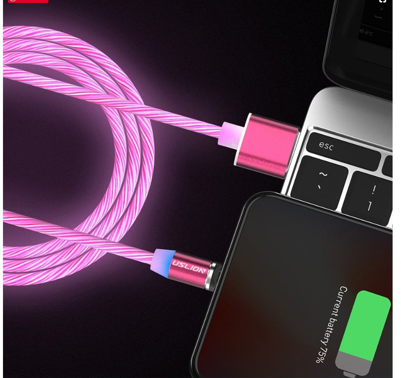 compatible-with-apple-led-magnetic-usb-phone-cable-micro-type-c-charger-fast-charging-magnet-charge-cord
