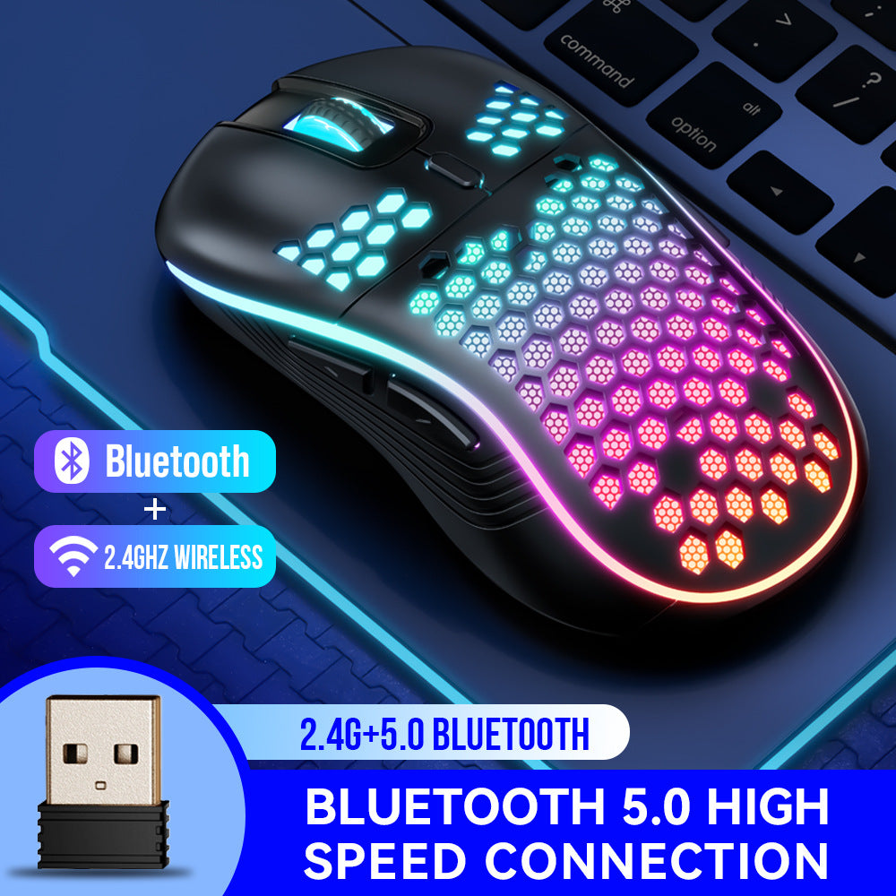 sa-1-dual-mode-honeycomb-shell-rgb-wireless-bluetooth-computer-gaming-mouse