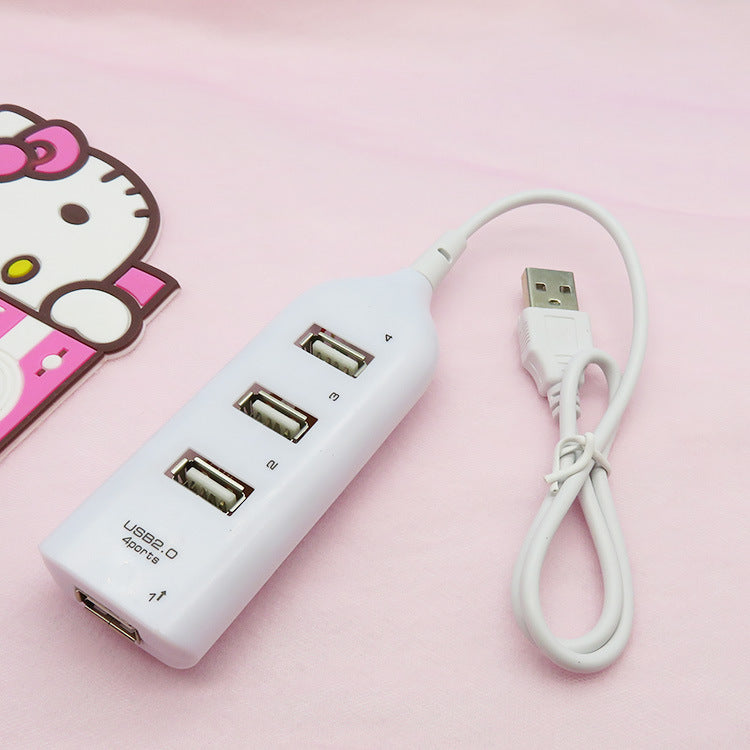 4-Port USB 2.0 Hub with 50cm Cable - Powered Hub for Multiple Devices