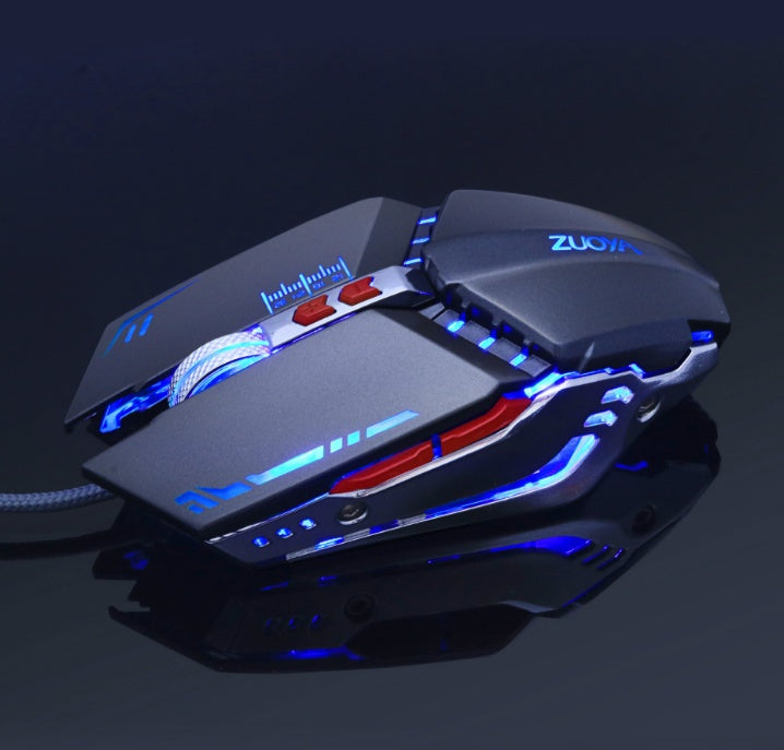 Silent Wired Gaming Mouse - 3200 DPI Optical Mouse with 6 Buttons
