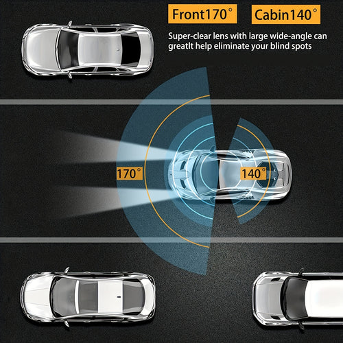 1080P HD 360° Dash Cam – Night Vision, Front, Interior & Rear Recording, Motion Detection | 3" Screen – product image 3 | Fidmat24 Tech Market