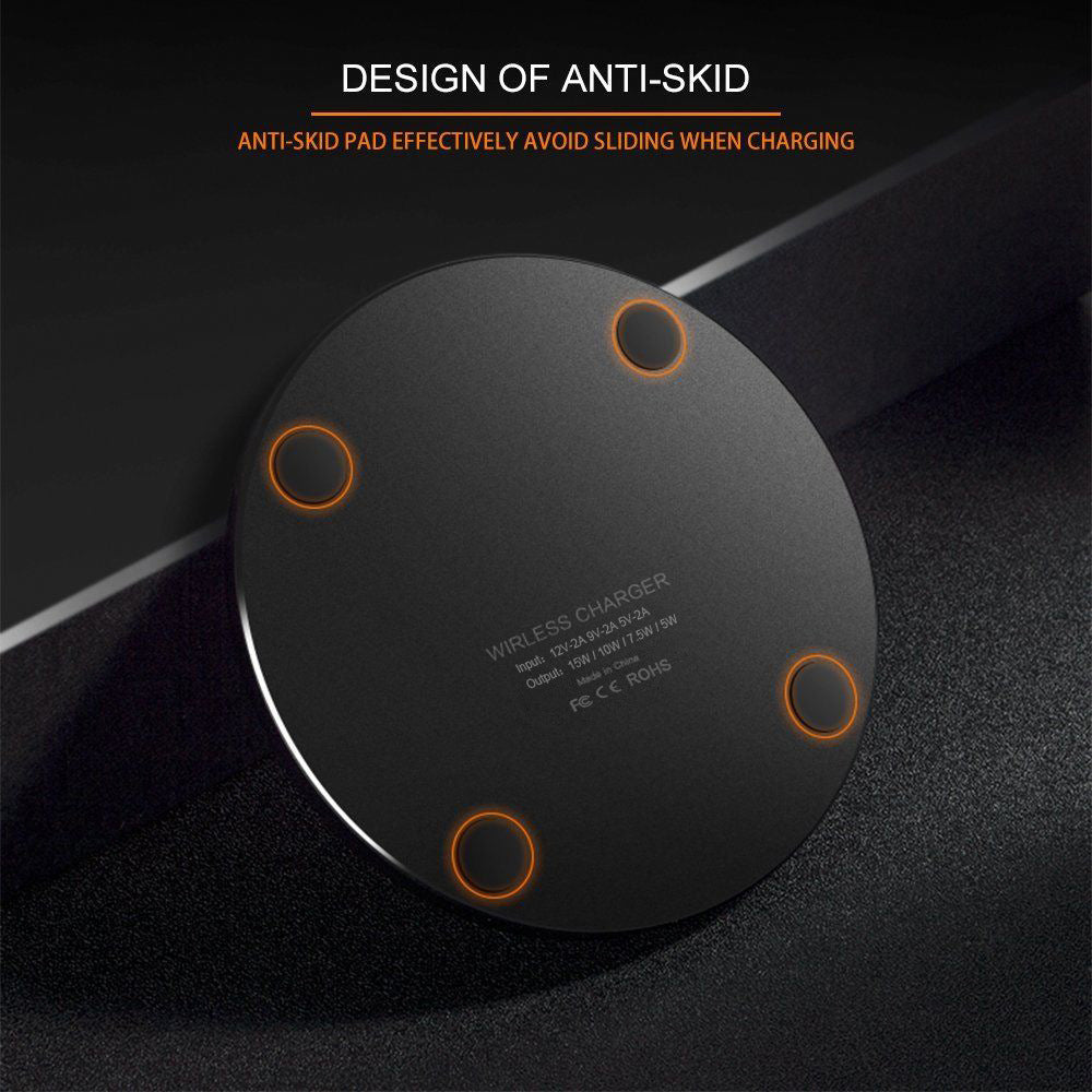 Frosted 10W Wireless Charging Pad – Black – product image 6 | Fidmat24 Tech Market
