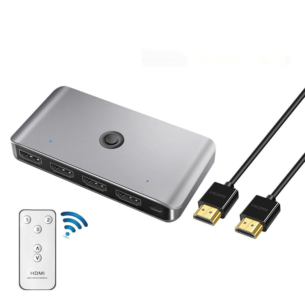 4K HDMI KVM Switch with Remote Control - Control 2 Computers with 1 Keyboard & Mouse