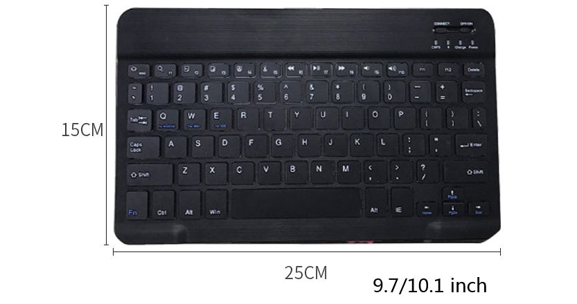 Mini Bluetooth Wireless Keyboard for Tablets - S (7–8"), M (9") & L (9.7–10.1") | Black & White