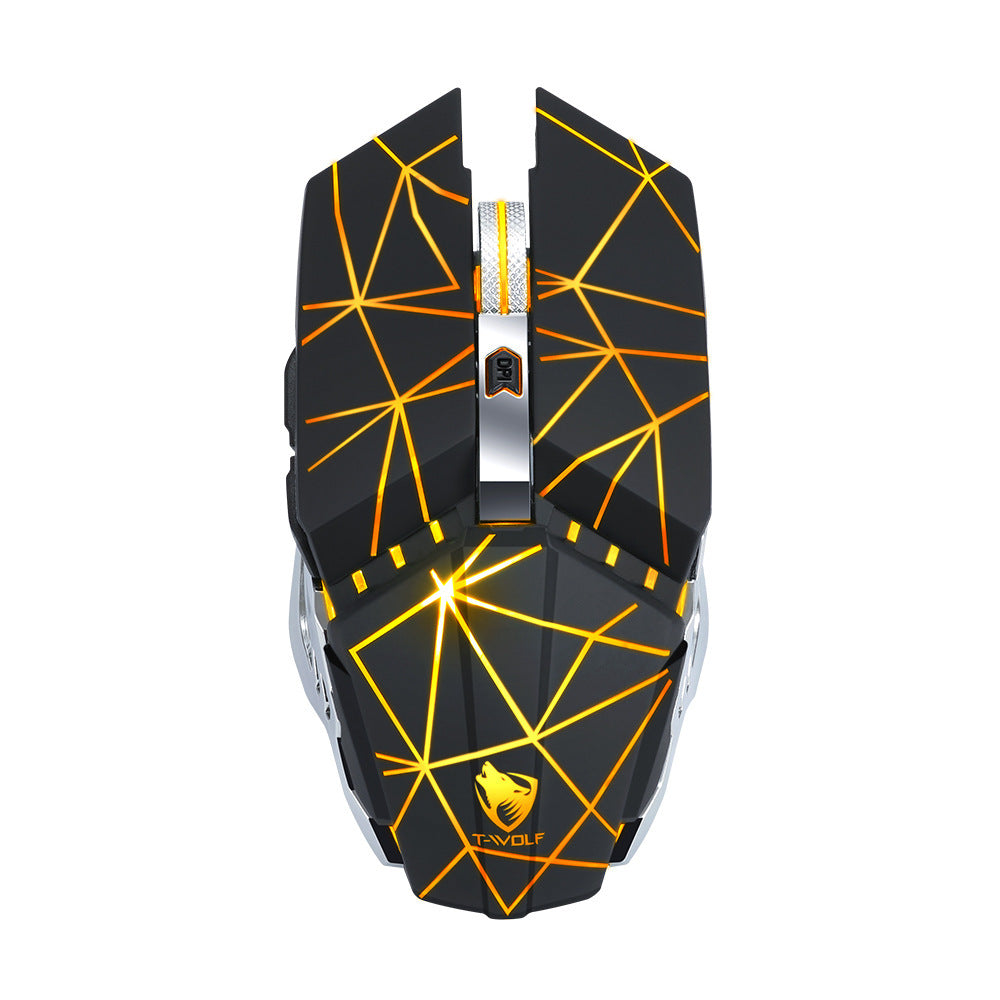 Wireless Silent RGB Gaming Mouse - 3000 DPI, 6 Buttons, USB Rechargeable | Black, Star Black & White