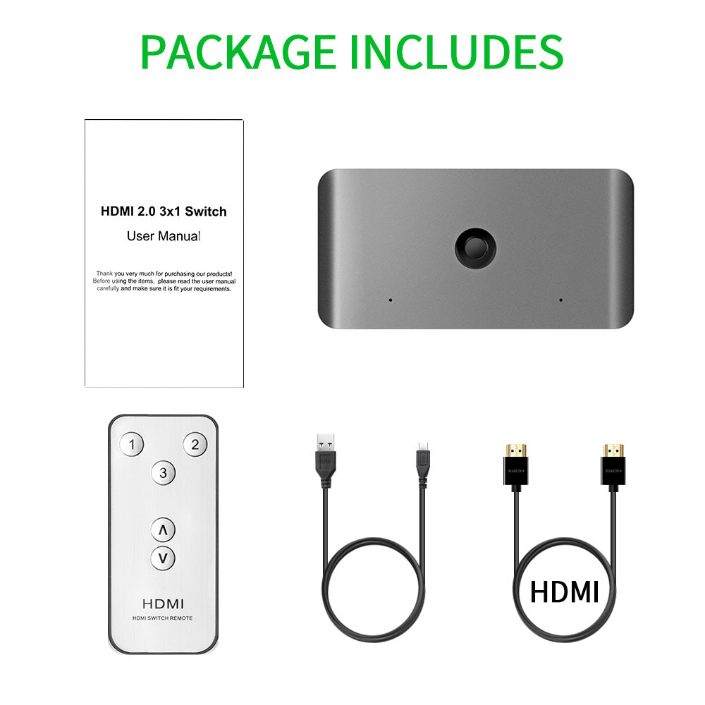 4K HDMI KVM Switch with Remote Control - Control 2 Computers with 1 Keyboard & Mouse