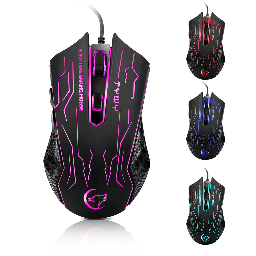 Wired RGB Gaming Mouse - 3200 DPI, 6 Buttons, 20M Switch Life, 1.5m Cable | Black