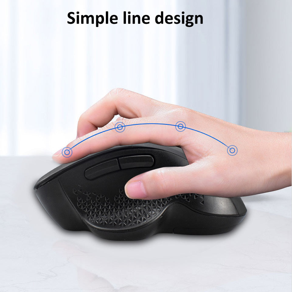 USB Rechargeable Wireless Mouse - Full-Size, Photoelectric | Grey & Black