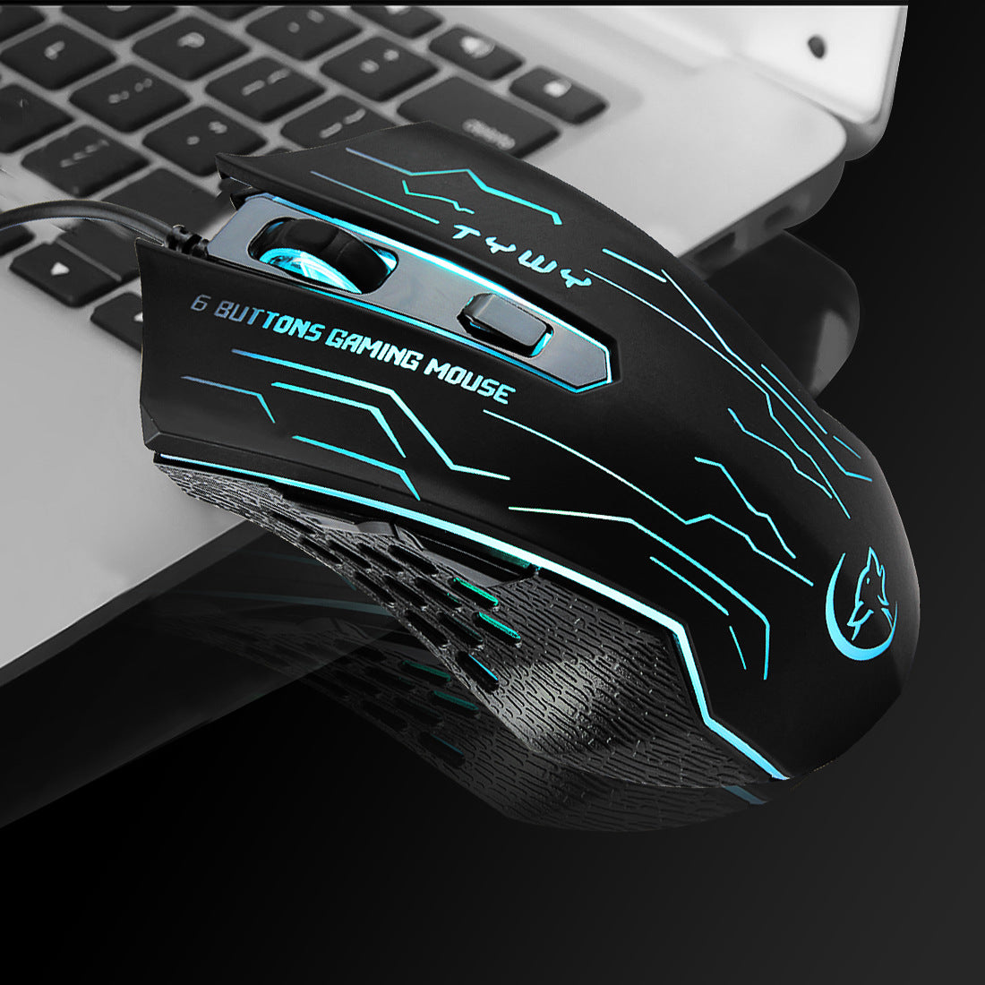 Wired RGB Gaming Mouse - 3200 DPI, 6 Buttons, 20M Switch Life, 1.5m Cable | Black