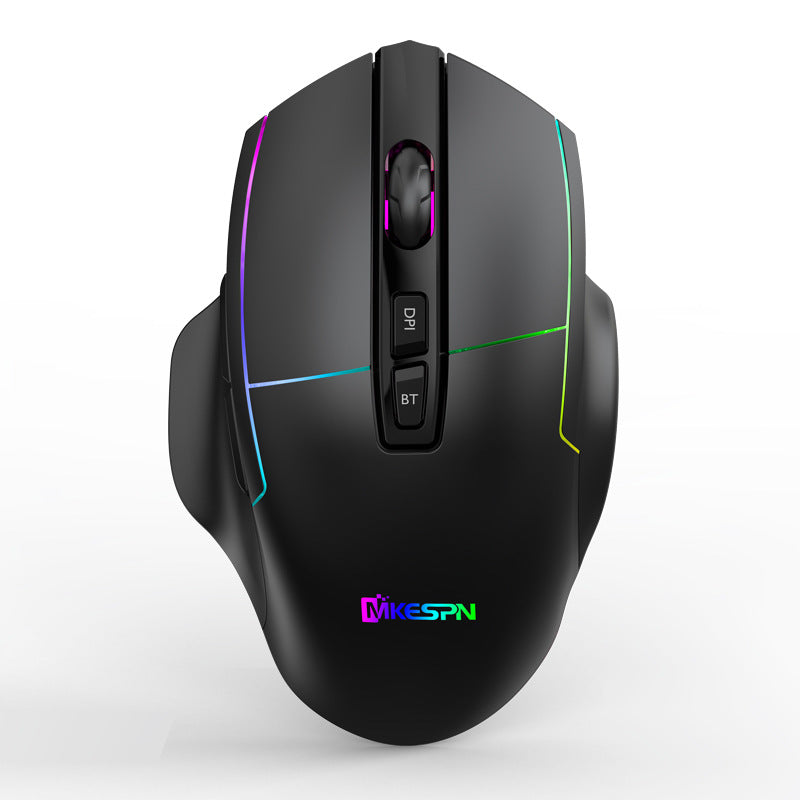 Tri-Mode RGB Wireless Gaming Mouse - Bluetooth, 2.4GHz & Wired, 1600 DPI | USB Rechargeable