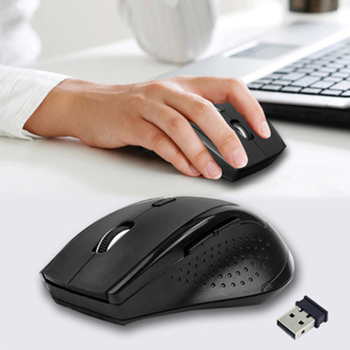 2.4GHz Wireless Gaming Mouse - 6-Month Battery, 16-Channel Auto Hop, 800/1200 DPI | Black, Red, Grey & Blue