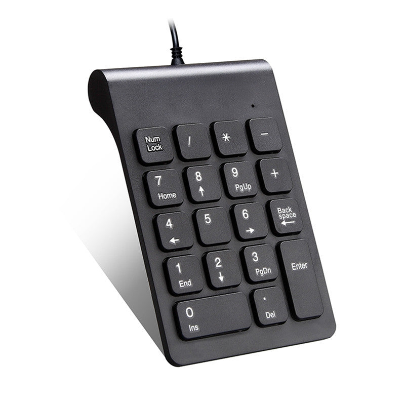 USB Numeric Keypad - 18-Key Number Pad, Wired, Plug & Play, 1.3m Cable