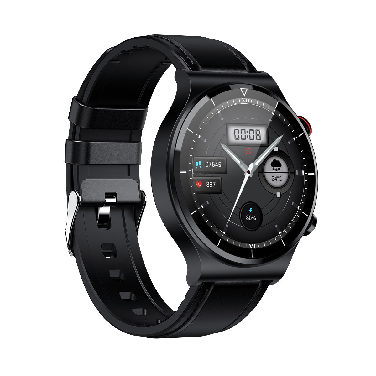 Smart Watch – 1.32" Wireless Charging, Metal Case & Premium Strap Options – Vinyl belt spare steel belt