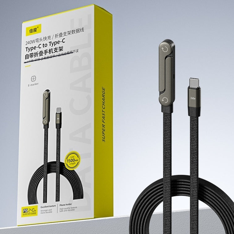 fast-charging-foldable-bracket-data-cable-2-in-1-data-wire-foldable-phone-tablet-stand-type-c-to-type-c-usb-a-to-type-c