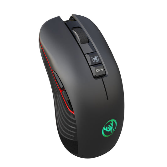 T30 Ergonomic Wireless Gaming Mouse - 7-Colour RGB, 3600 DPI, 8 Buttons, 750mAh | USB Rechargeable