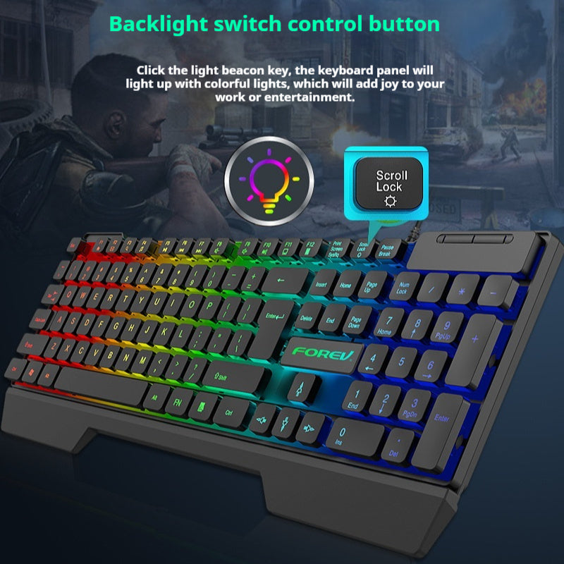 Wired Luminous Keyboard for Desktop & Notebook Computers – product image 1 | Fidmat24 Tech Market