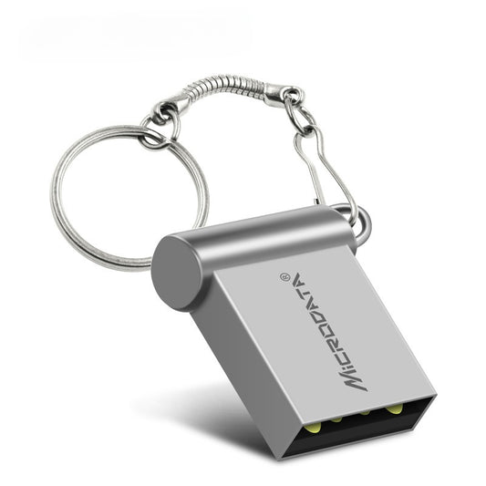 Mini Car-Shaped Metal USB Flash Drive with Necklace Chain