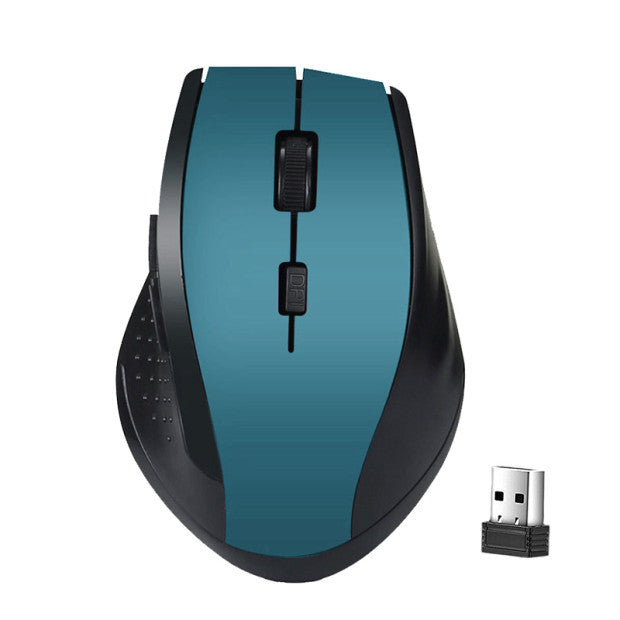 2.4GHz Wireless Gaming Mouse - 6-Month Battery, 16-Channel Auto Hop, 800/1200 DPI | Black, Red, Grey & Blue
