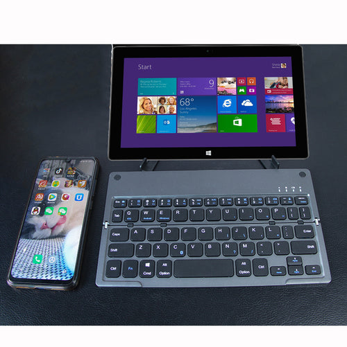2-Fold Bluetooth Keyboard with Touchpad & Hidden Stand - Smart TV, Tablet & HTPC