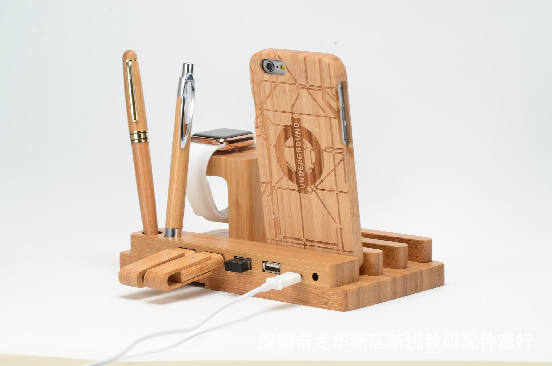 compatible-with-apple-bamboo-wood-andmobile-applewatch-bracket-charging-wooden-bracket-multi-function-flat-cell-phone-base