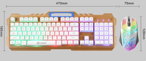 Wired Backlit Keyboard & Mouse Combo - USB Desktop Set