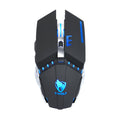 Wireless Silent RGB Gaming Mouse - 3000 DPI, 6 Buttons, USB Rechargeable | Black, Star Black & White
