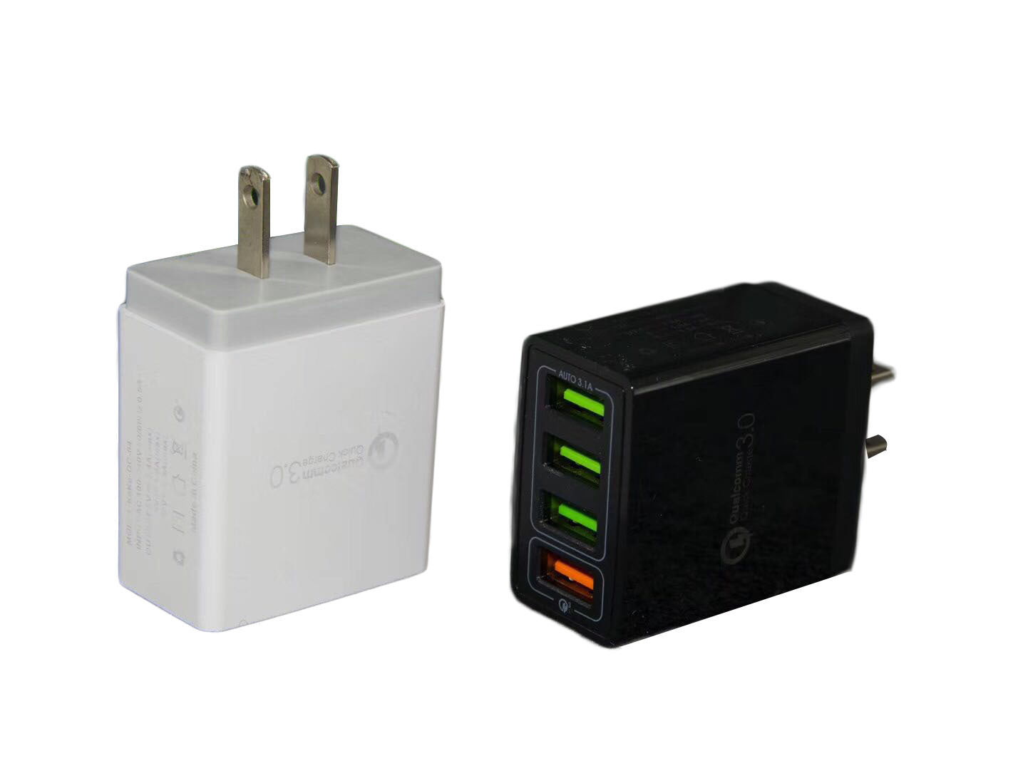 4-Port USB Fast Charger with QC3.0 Quick Charge - Smart Multi-Device Charging